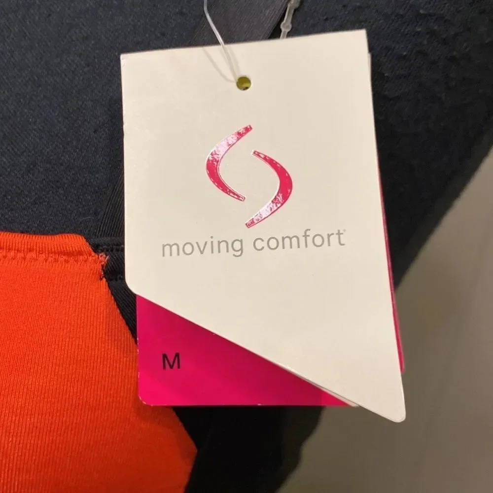 NWT Moving Comfort Bra Medium 34AB-36A Red/Black